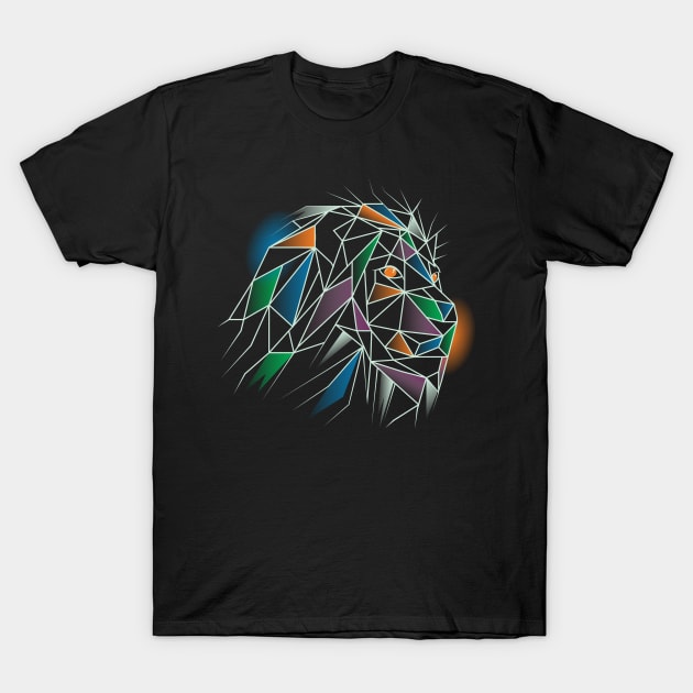 Polygonal Lion T-Shirt by Piercek25